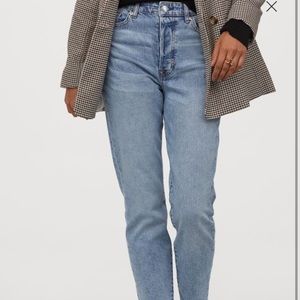 Distressed ankle mom jeans